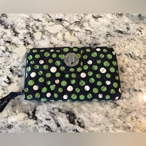 Vera Bradley Turnlock Wallet in Lucky Dots